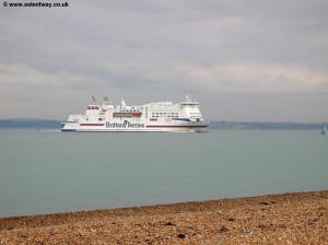 A Brittany Ferries boat in the Solent